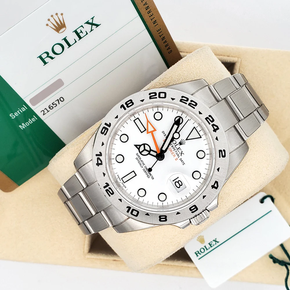 Stickered 2020 Rolex Explorer II Polar White Dial Steel Oyster 42mm Watch 216570 Box/Papers/Tag - Image 5