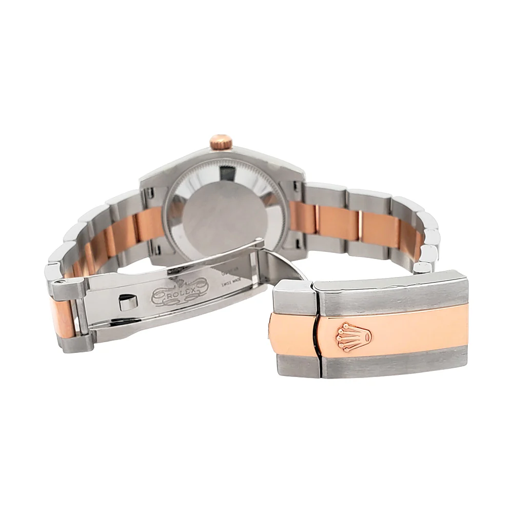 Stickered Rolex Datejust 31mm Pink Floral 2-tone Rose Gold/Steel Oyster Watch 178241 Box Papers - Image 8