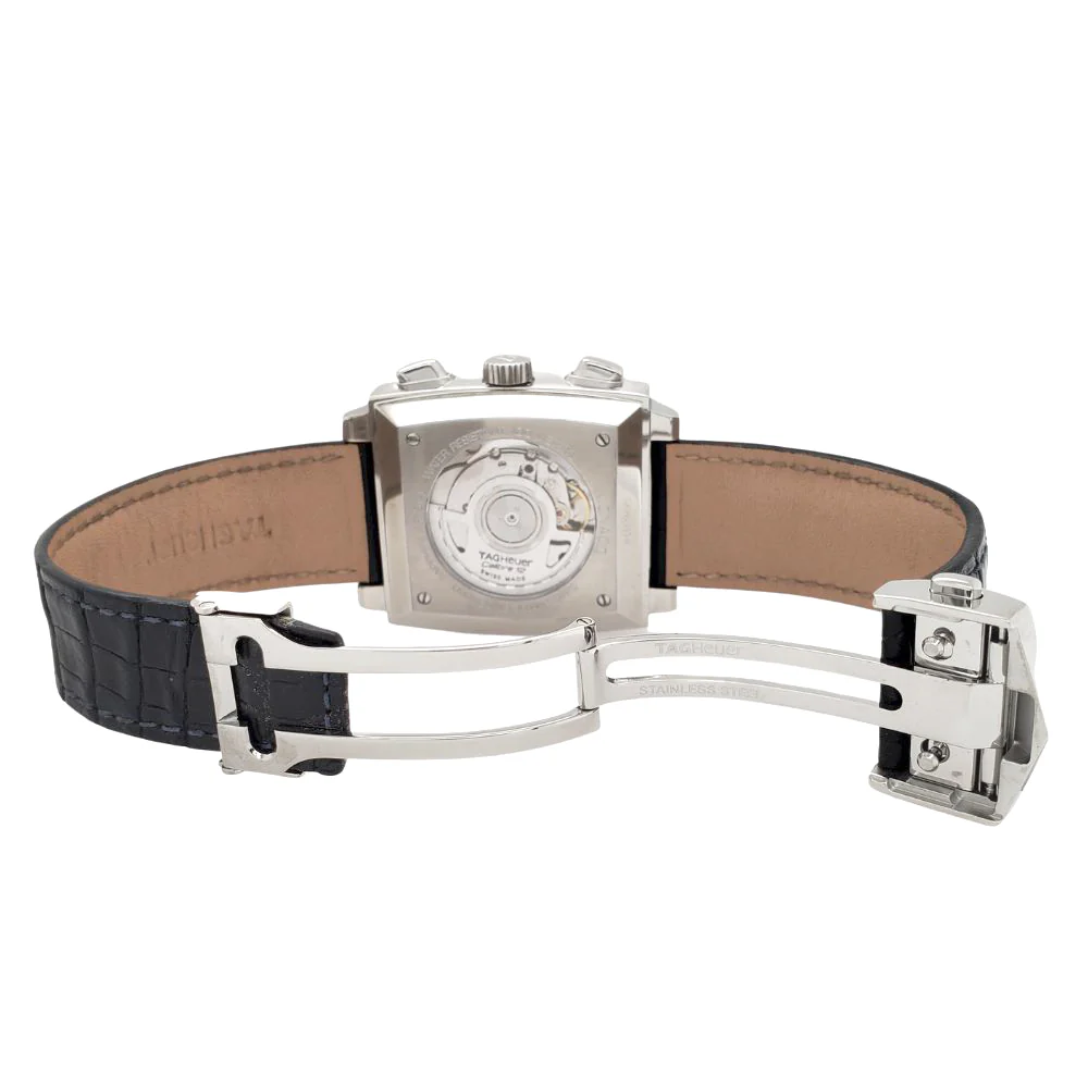Tag Heuer Monaco Calibre 12 Chronograph 39mm Blue Dial Stainless Steel Watch CAW2111-0 - Image 6