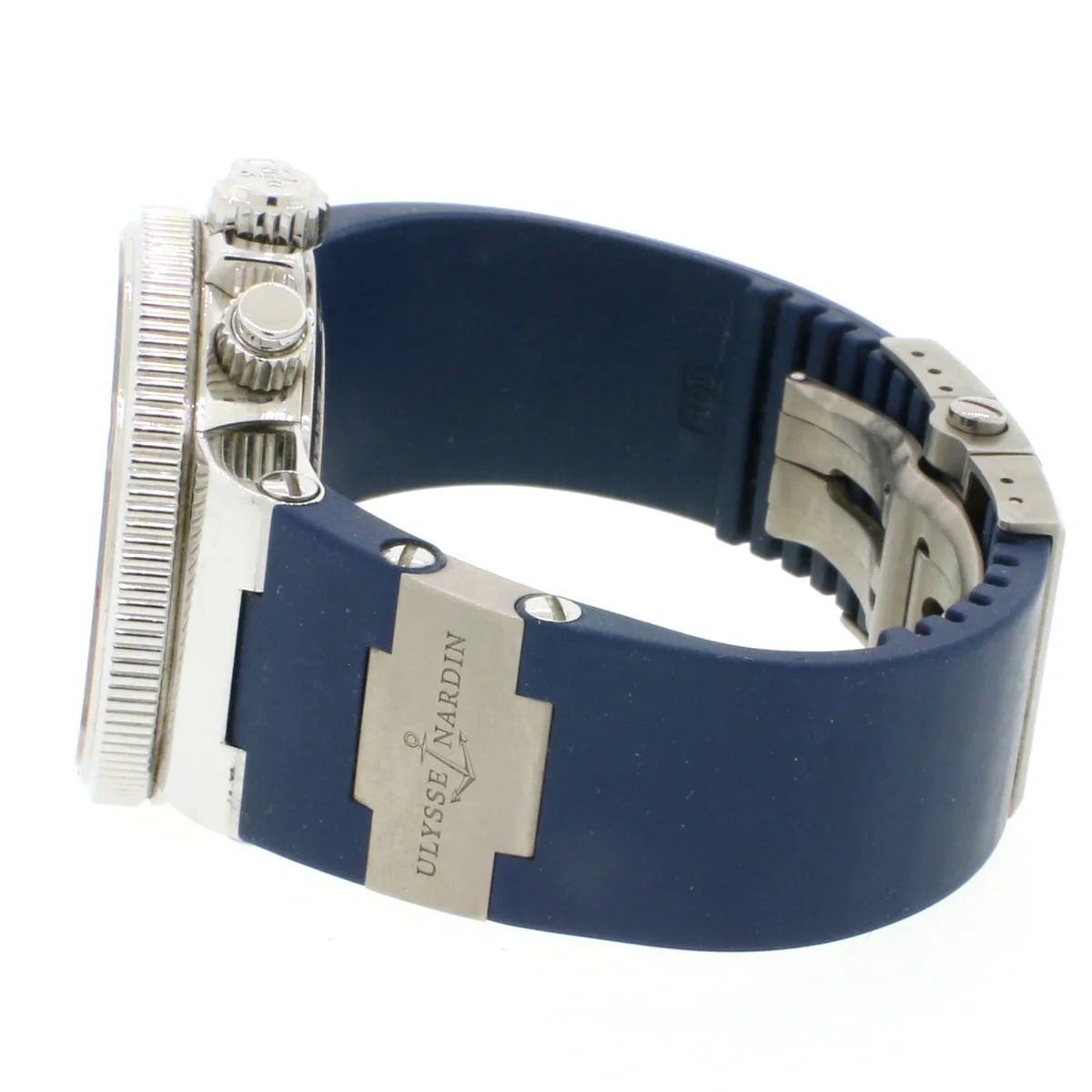 Ulysse Nardin Maxi Marine Blue Chronograph Watch 353-66-3/323 w/Box&Papers - Image 5