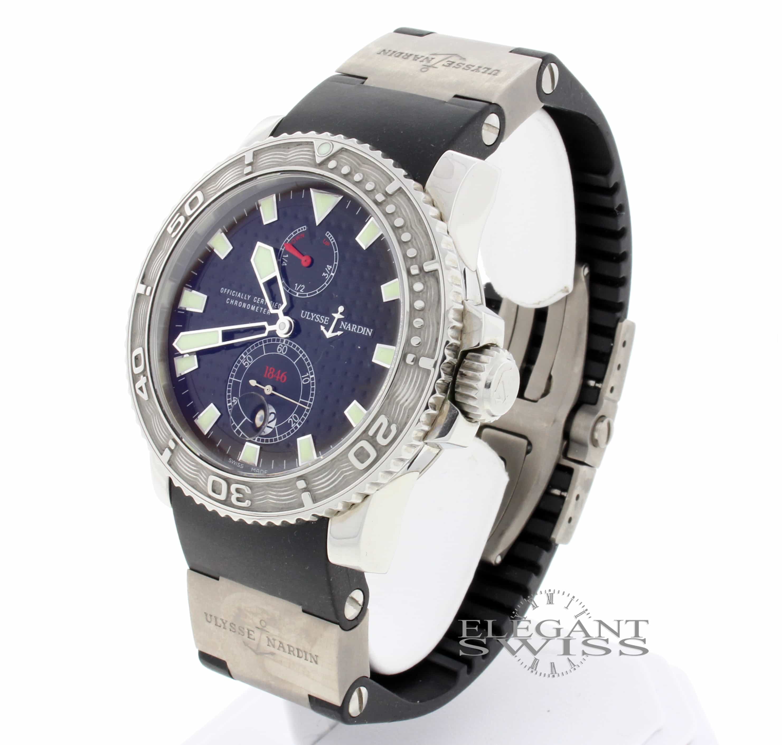 Ulysse Nardin Maxi Marine Diver Chronometer 1846 Rubber Strap Automatic Mens Watch 263-33 - Image 3