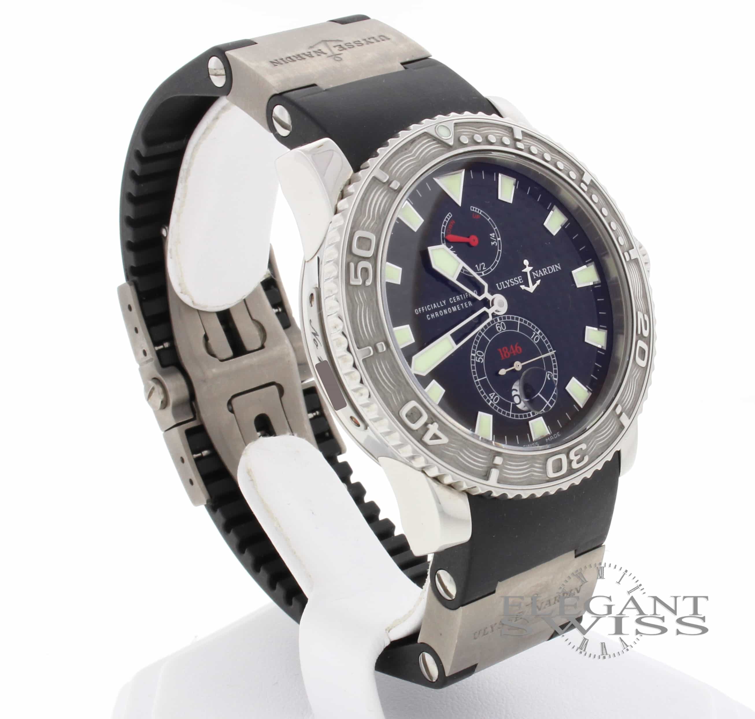 Ulysse Nardin Maxi Marine Diver Chronometer 1846 Rubber Strap Automatic Mens Watch 263-33 - Image 4