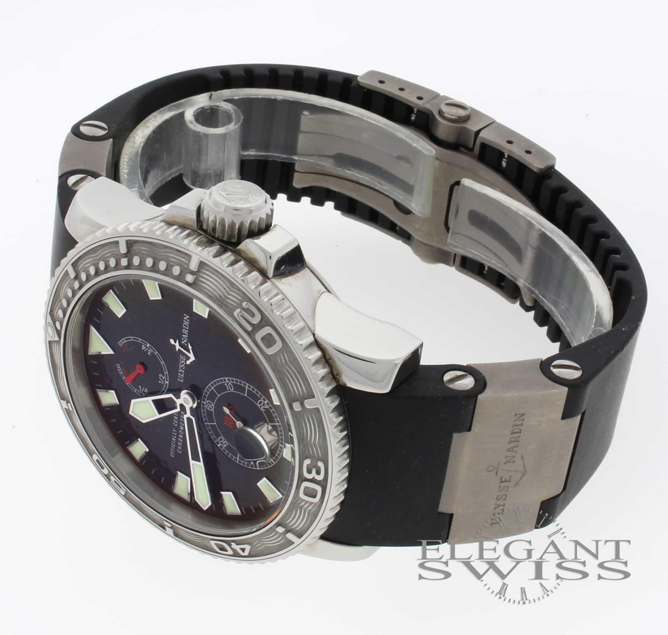 Ulysse Nardin Maxi Marine Diver Chronometer 1846 Rubber Strap Automatic Mens Watch 263-33 - Image 6