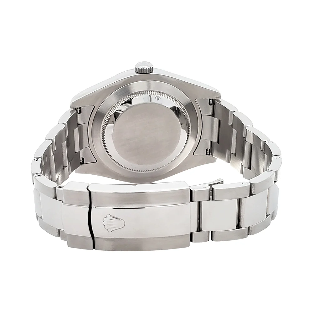 Undated Rolex Datejust II 116334 Blue Roman Dial White Gold Fluted Bezel Steel 41mm Watch Box Papers - Image 6