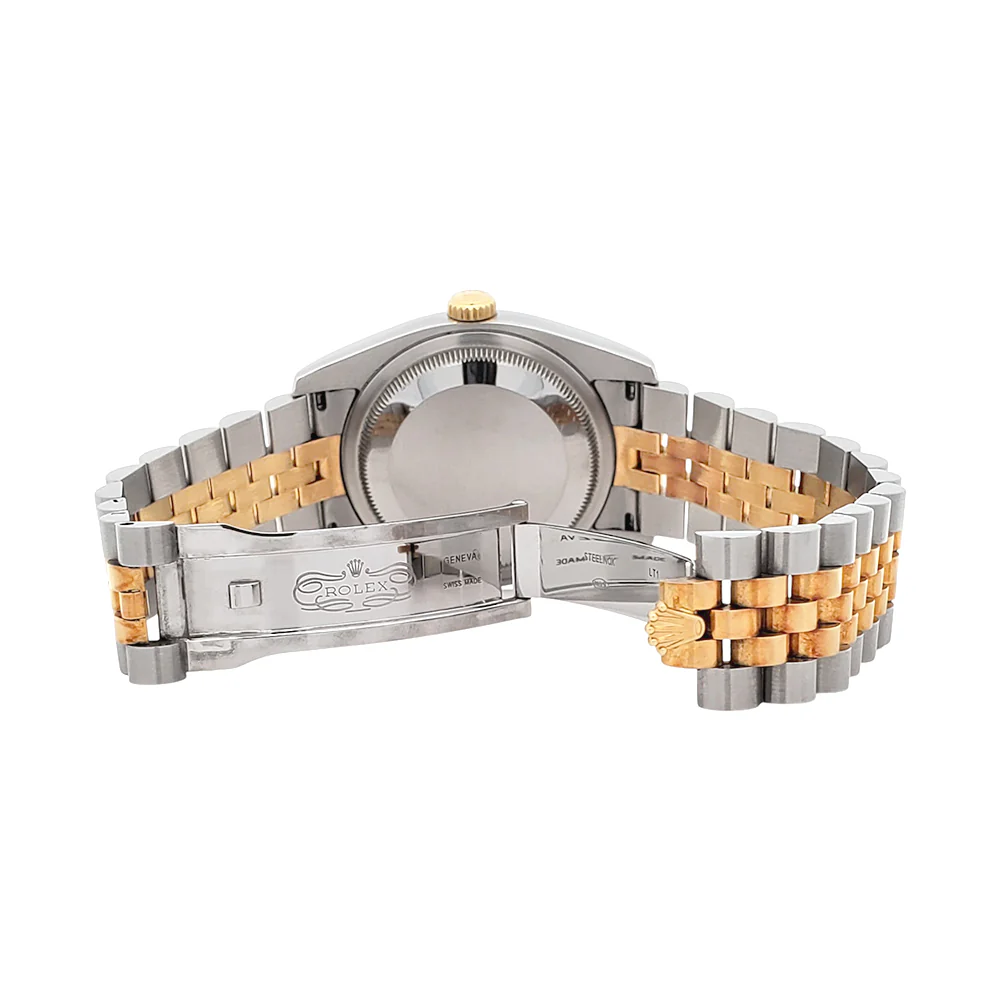Unpolished Rolex Datejust 36mm 2-Tone White Roman 116233 Jubilee Watch Box Papers - Image 7