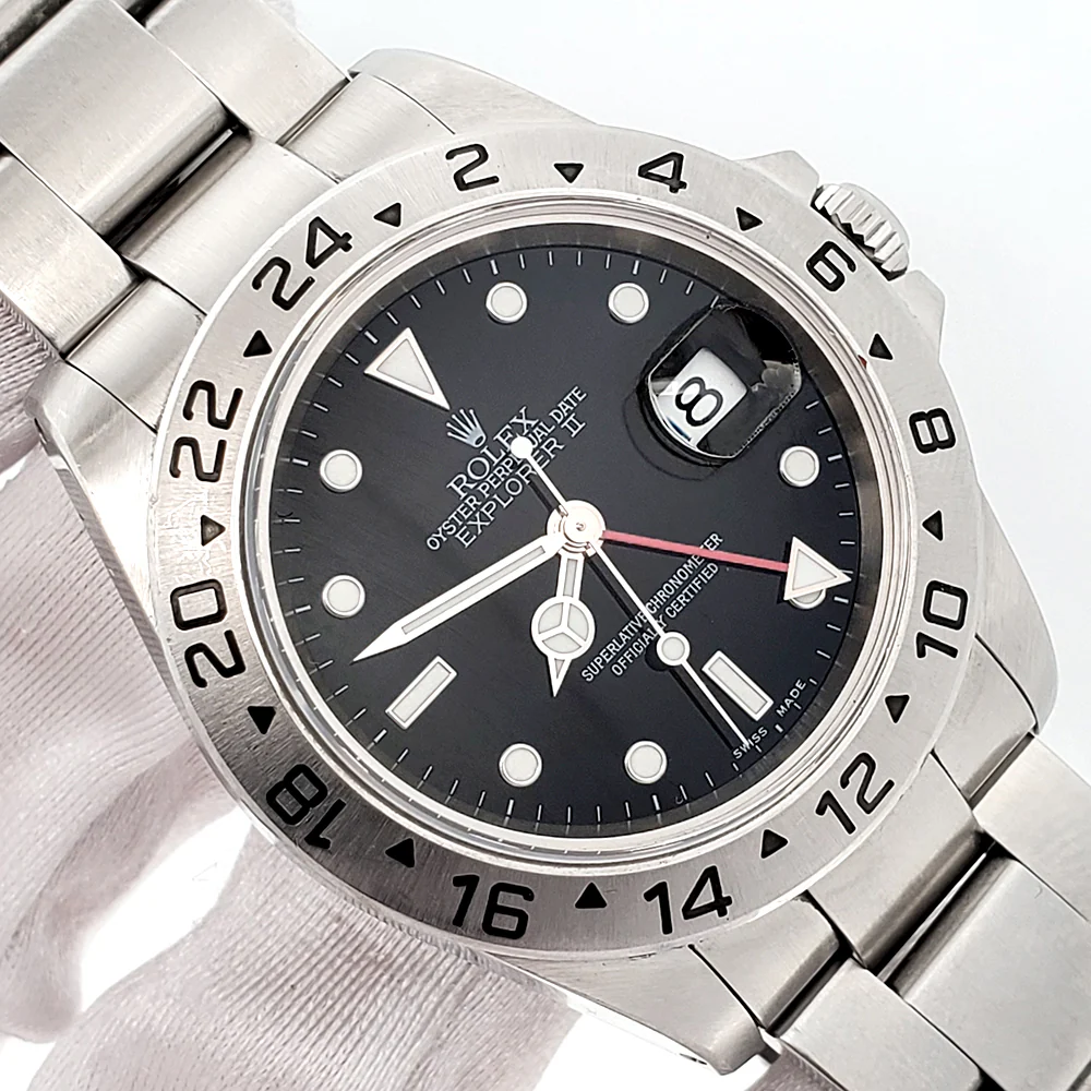 2000 Rolex Explorer II Black Dial Steel Oyster 40mm Watch 16570 - Image 2