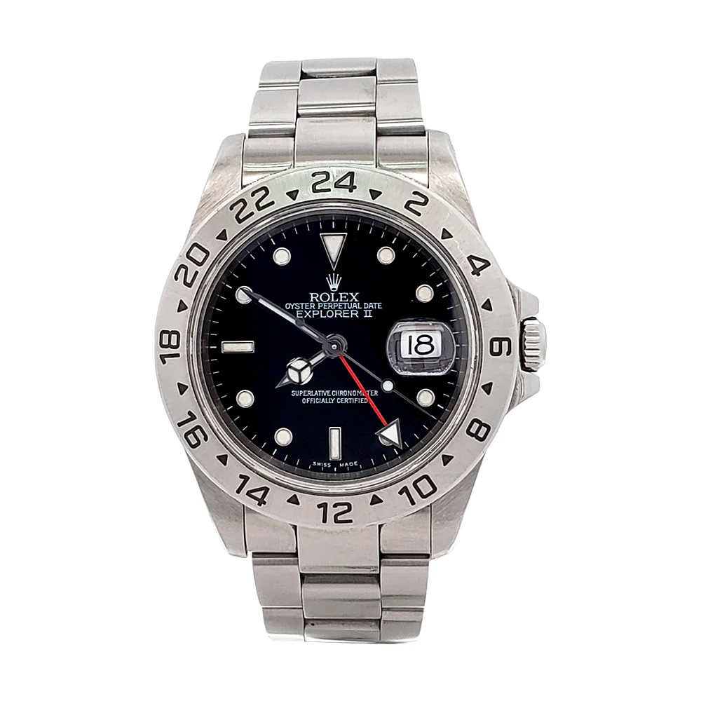 2000 Rolex Explorer II Black Dial Steel Oyster 40mm Watch 16570 - Image 3