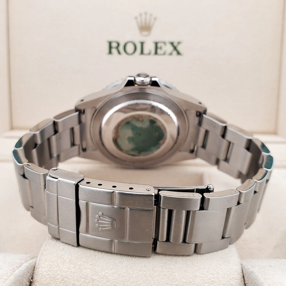 Unpolished Rolex GMT-Master II 40mm Black Dial/Bezel Steel Oyster Watch 16710 - Image 5