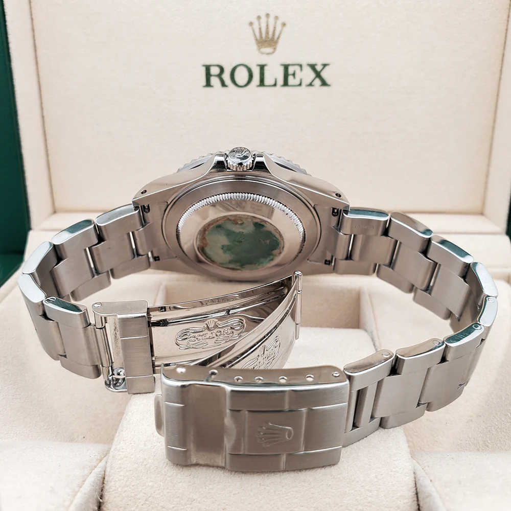 Unpolished Rolex GMT-Master II 40mm Black Dial/Bezel Steel Oyster Watch 16710 - Image 6