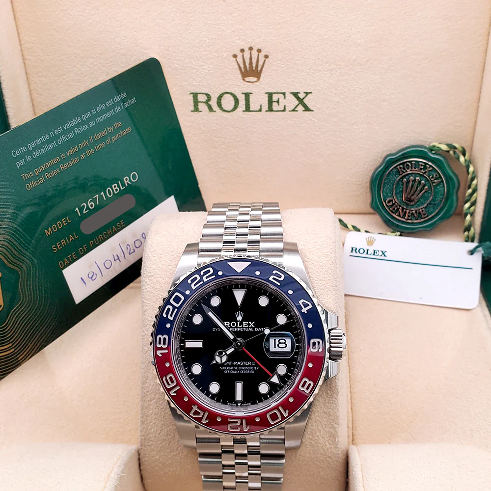 Unworn 2023 Rolex GMT-Master II 40mm Pepsi Red/Blue Steel Jubilee Watch 126710BLRO Box/Papers/Tag - Image 3