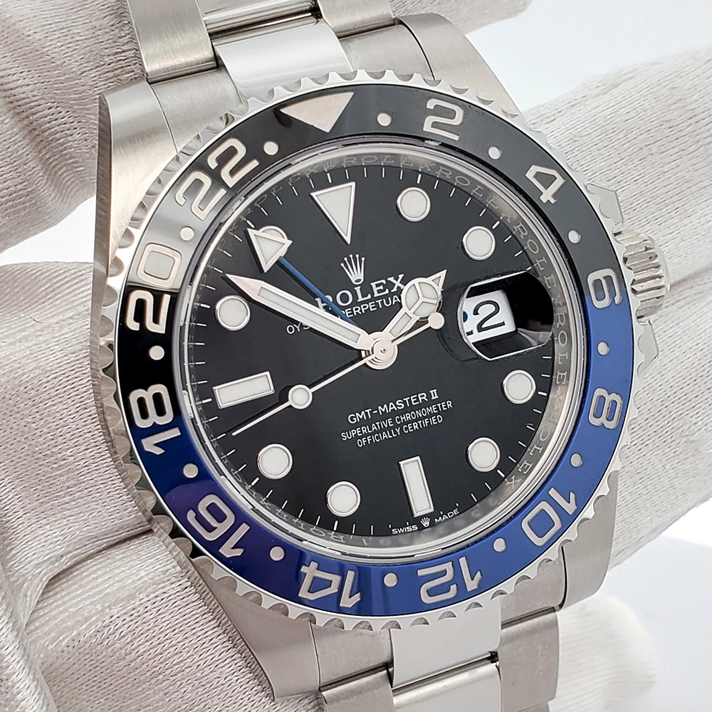 Unworn 2024 Rolex GMT-Master II 40mm Black And Blue Batman Bezel Oyster Steel Watch 126710BLNR Box Papers - Image 3