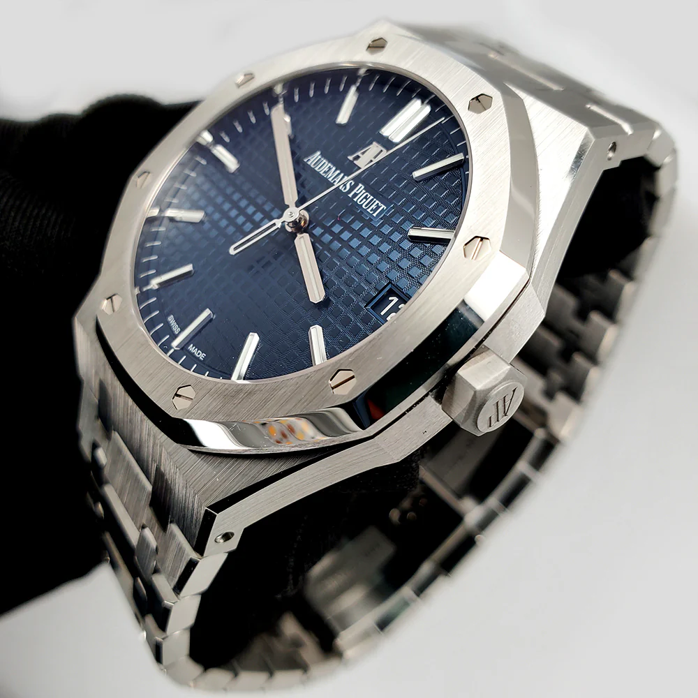 Unworn Audemars Piguet Royal Oak 41mm Blue Dial Steel 15500 Watch Box Papers - Image 7