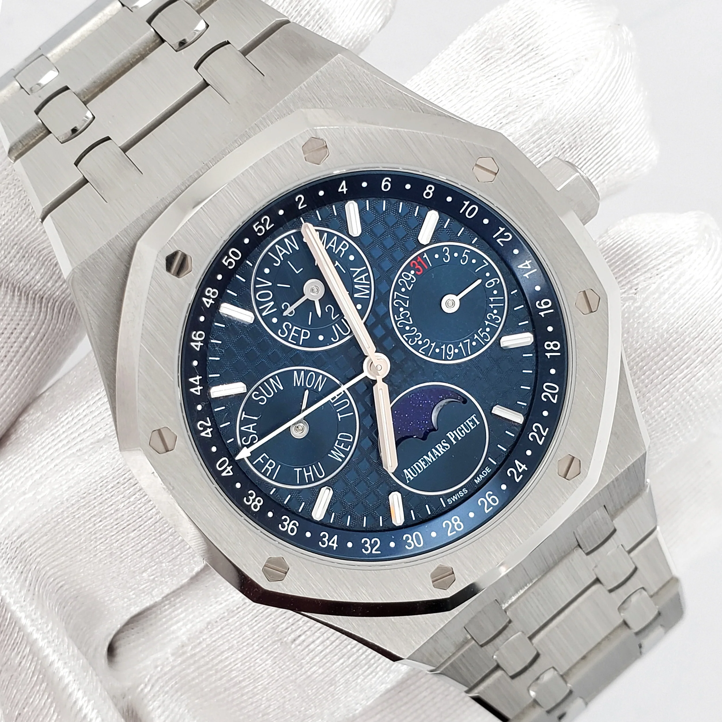 Unworn Audemars Piguet Royal Oak Quantieme Perpetual Calendar 41MM Stainless Steel Watch 26574ST.OO.1220ST.02 Box Papers - Image 2
