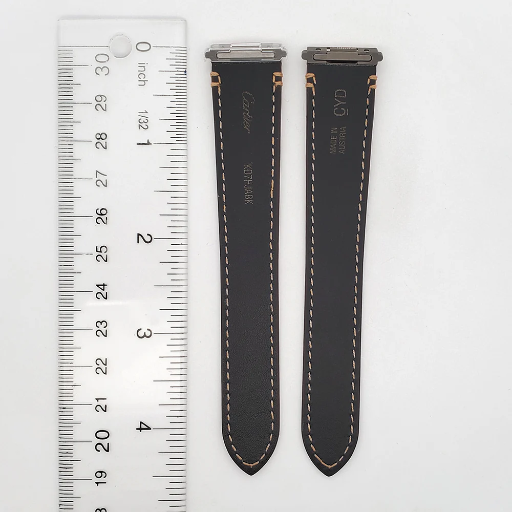 Unworn Cartier OEM Brown Calfskin Leather Strap KD7HJABK 19MM - Image 2