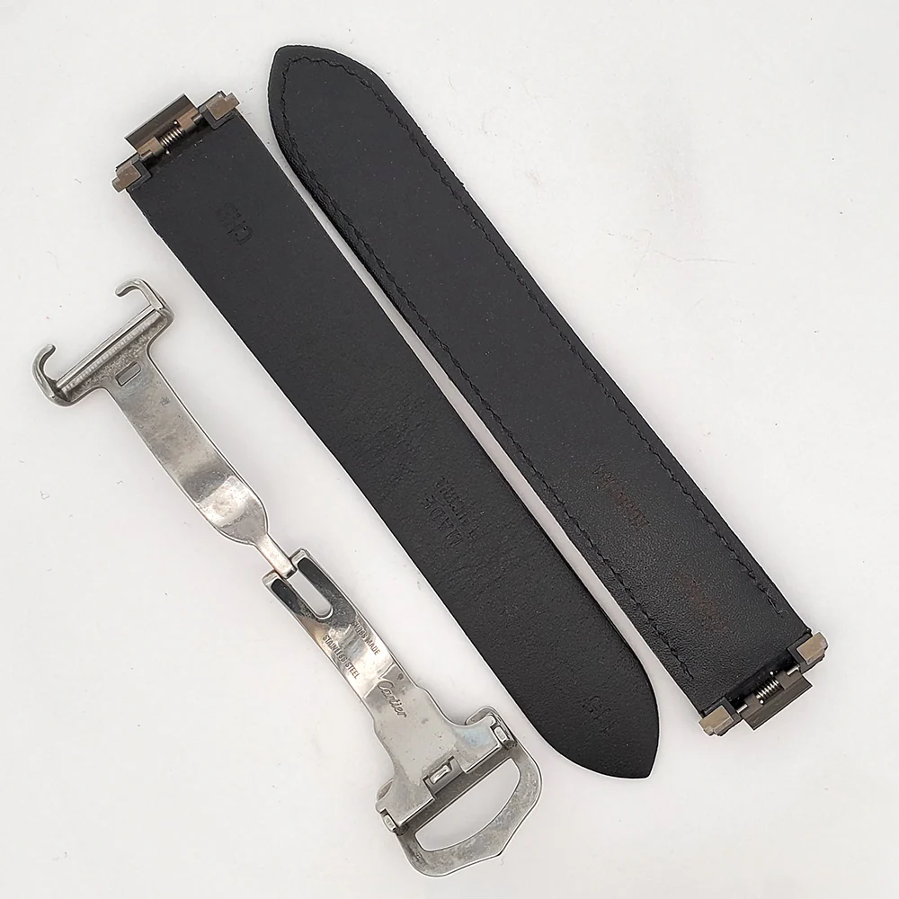 Unworn Cartier Roadster OEM Black Canvas Strap 19mm KD68JU64 - Image 2