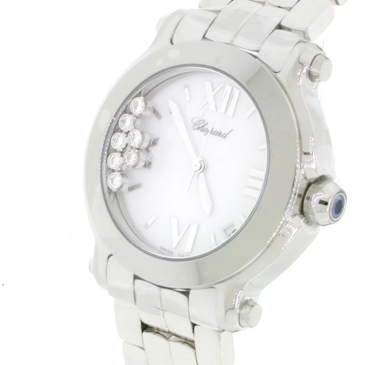 UNWORN Chopard Happy Sport Stainless Steel Ladies Watch 27/8477-3001 w/Box&Papers - Image 5