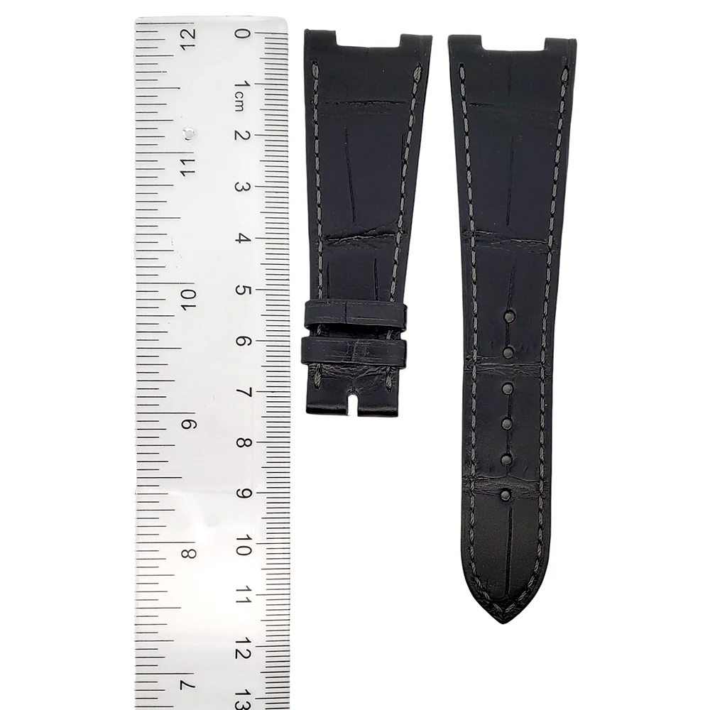 Unworn Patek Philippe 5712 B75 OEM Black Alligator Leather Watch Strap 