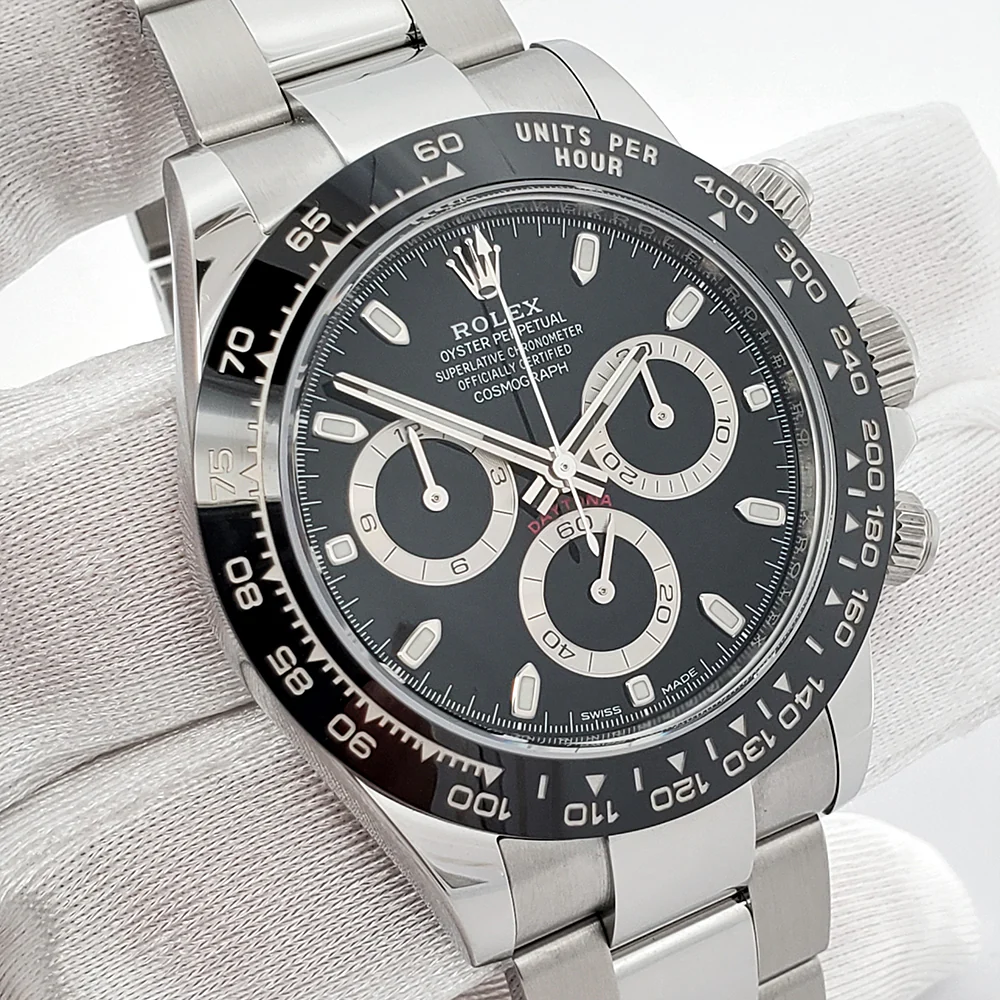 Unworn Rolex Cosmograph Daytona 40mm 116500LN Ceramic Bezel Black Dial Steel Watch 2023 Box Papers - Image 3