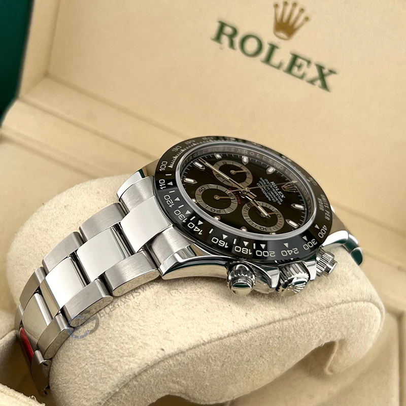 Unworn Rolex Cosmograph Daytona 40mm Ceramic Bezel Black Dial Steel Watch 116500LN Box Papers - Image 2