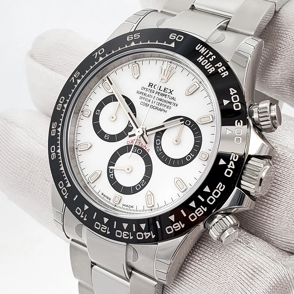 Unworn Rolex Cosmograph Daytona 40mm White Panda Index Dial Steel Watch 116500LN Box Papers - Image 2
