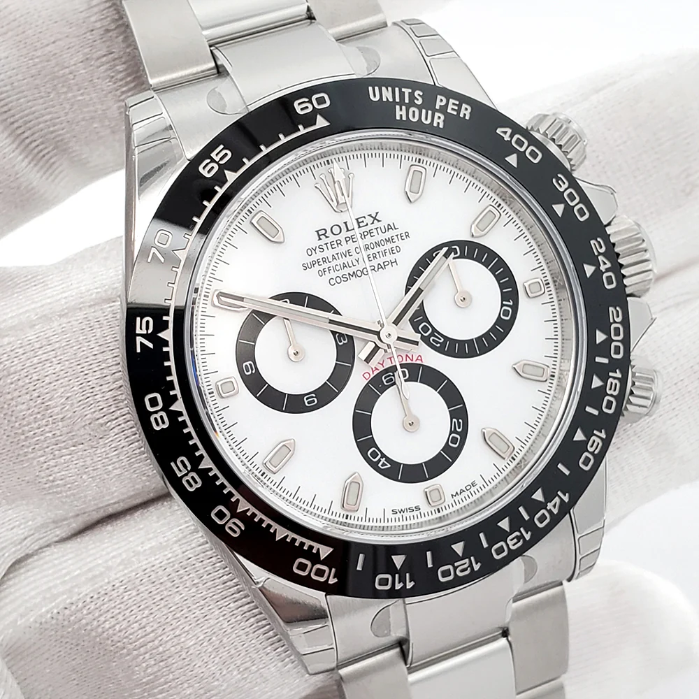 Unworn Rolex Cosmograph Daytona 40mm White Panda Index Dial Steel Watch 116500LN Box Papers - Image 3