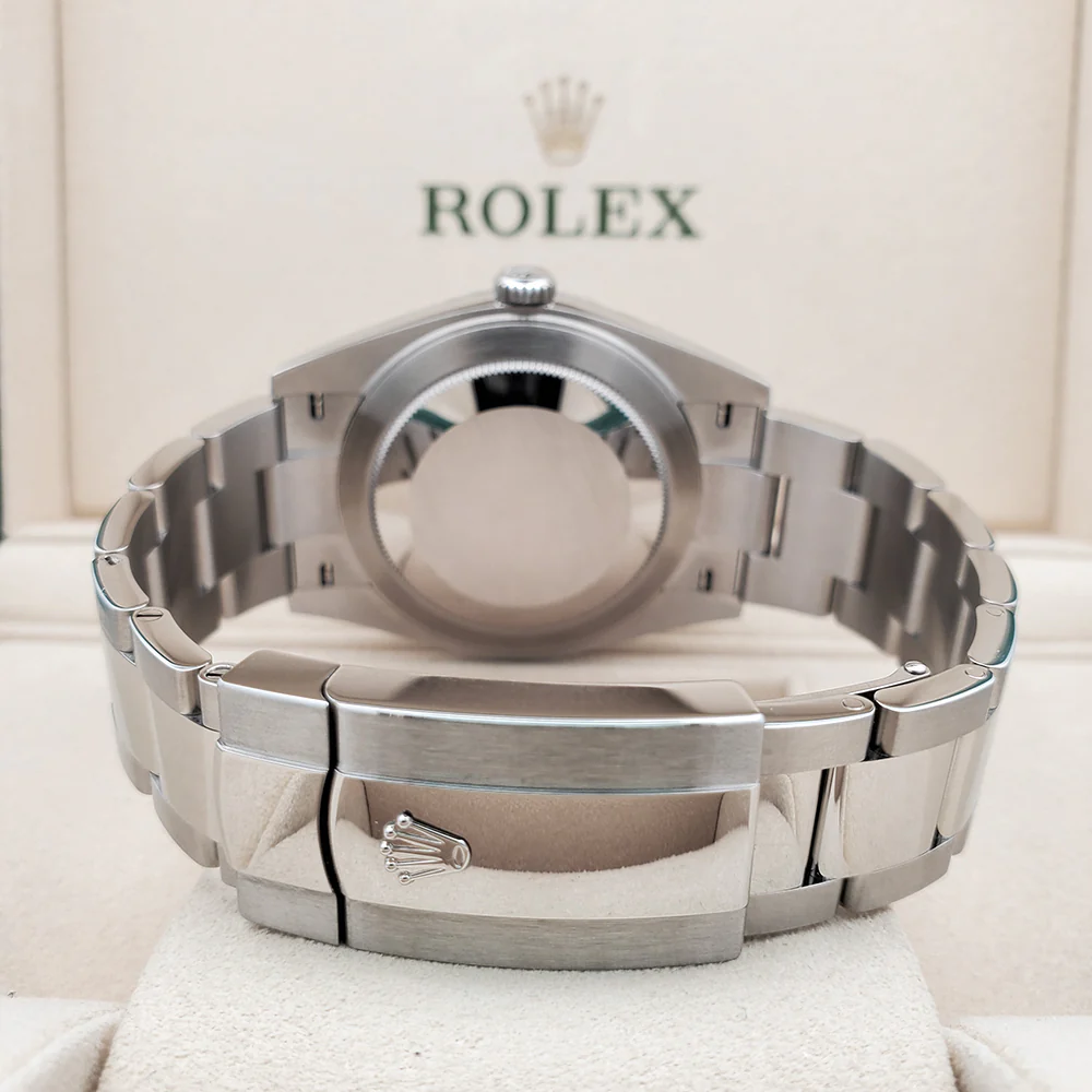 Unworn Rolex Datejust 41 126300 Blue Motif Dial Stainless Steel Oyster Watch 2023 Box Papers - Image 5