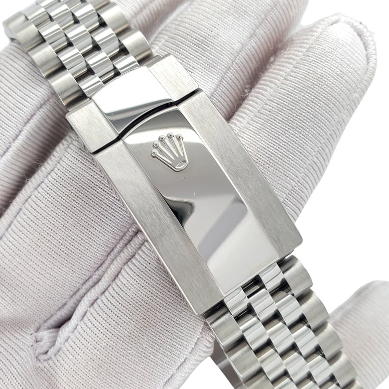 Unworn Rolex Datejust 41 126300 White Roman Dial Smooth Bezel Jubilee Watch 2022 Box Papers - Image 4