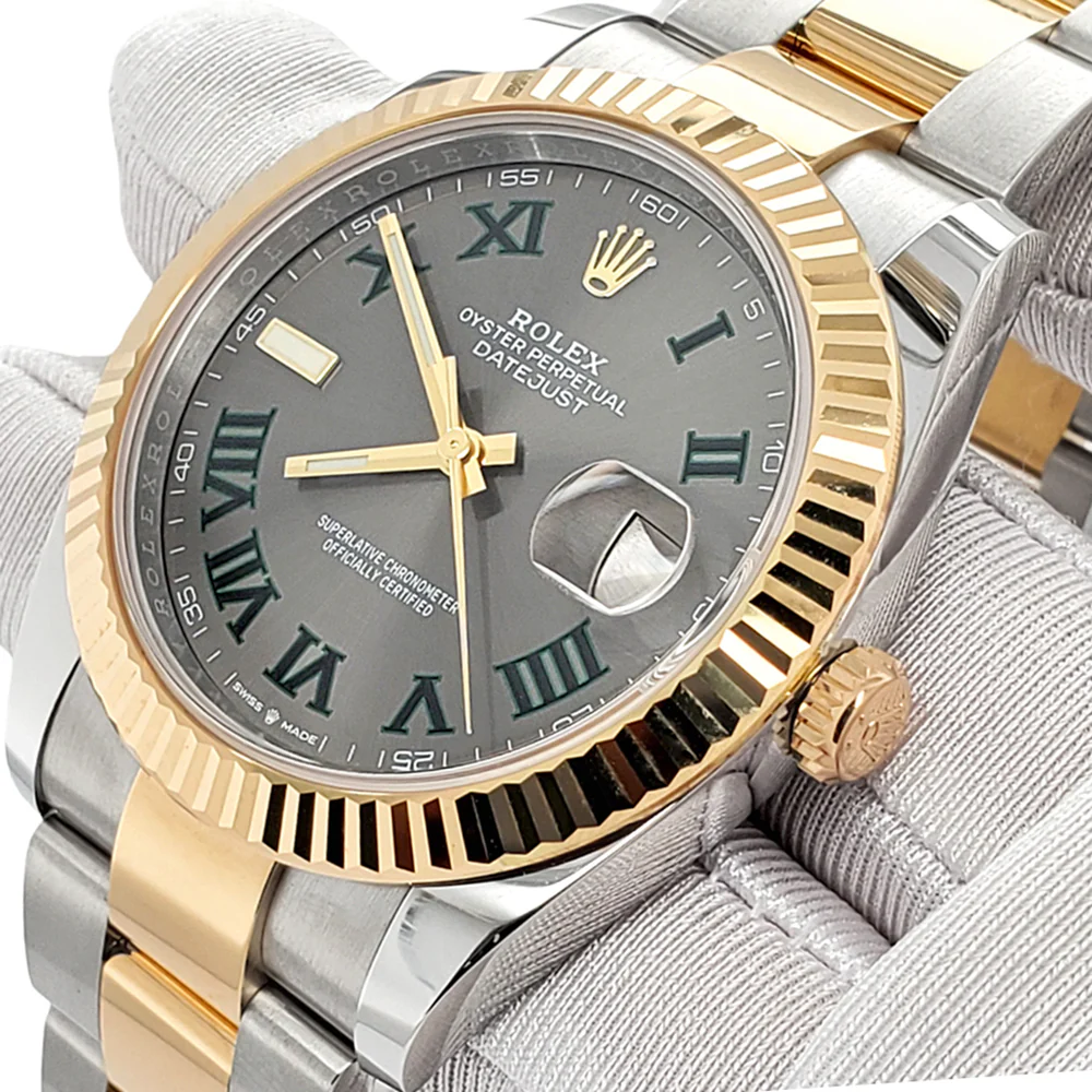 Unworn Rolex Datejust 41 126333 Wimbledon Slate Dial Yellow Gold/Steel Oyster Watch 2023 Box Papers - Image 3