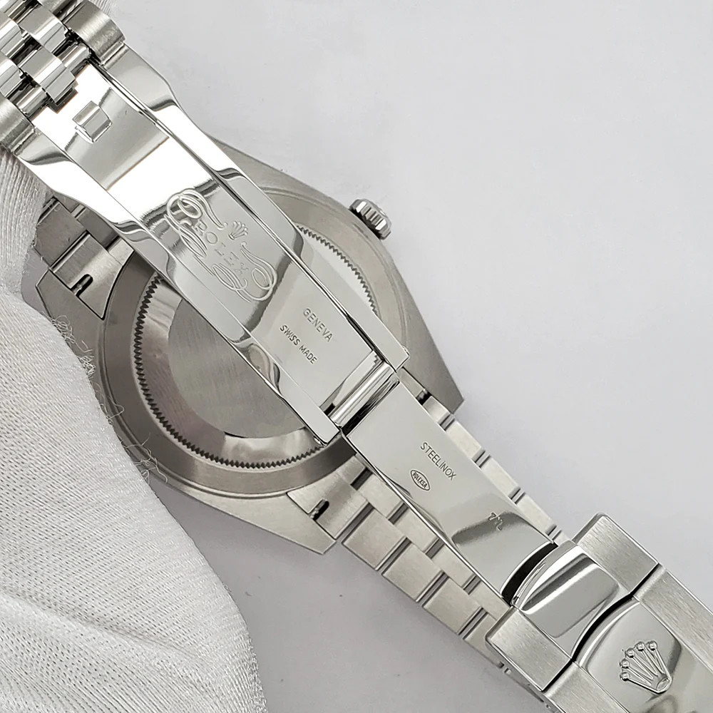 Unworn Rolex Datejust 41 126334 Factory Black Diamond Dial Jubilee Steel Watch 2023 Box Papers - Image 6