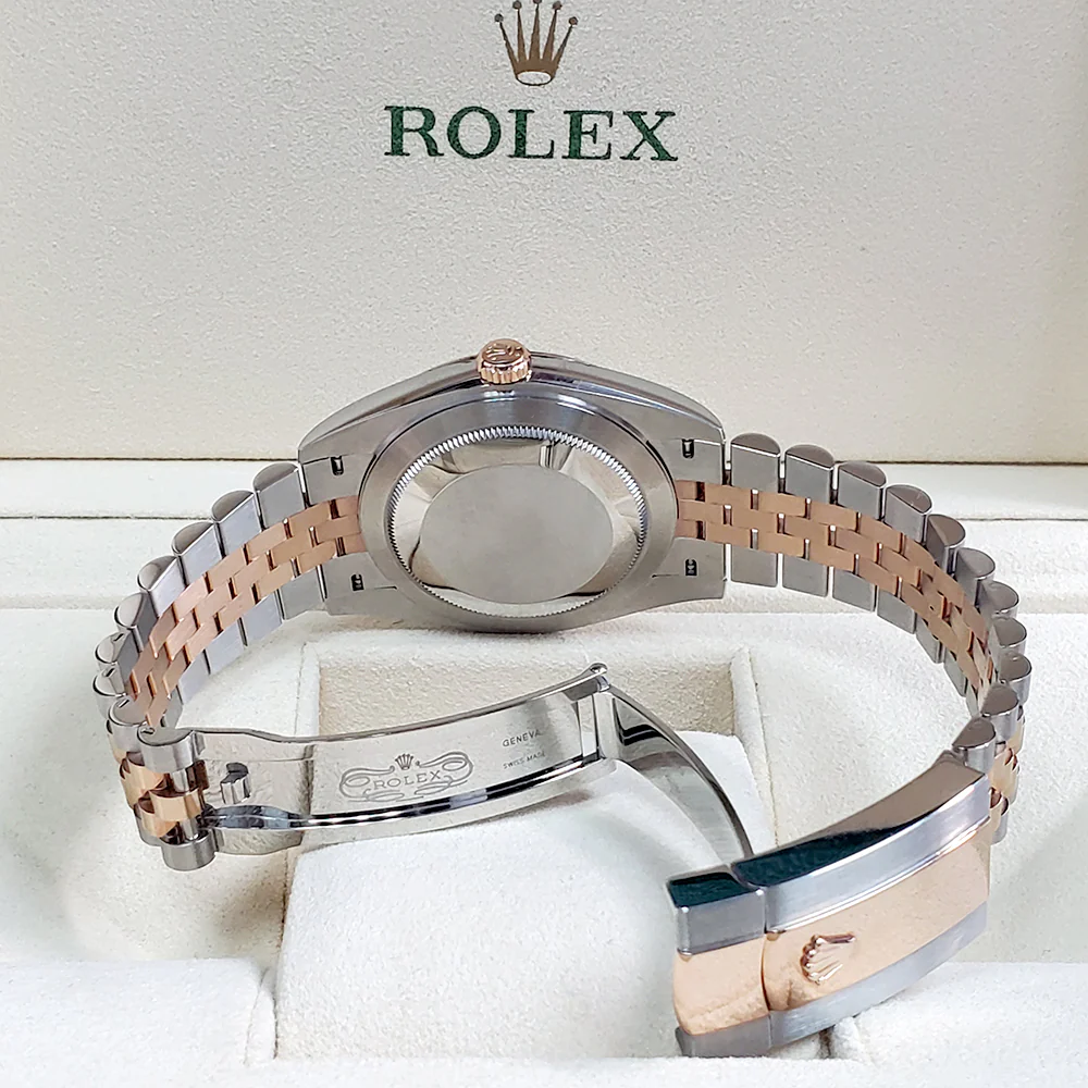 Unworn Rolex Datejust 41 Pink Sundust Diamond Dial Rose Gold Steel Jubilee 126301 Box Papers 2022 - Image 4