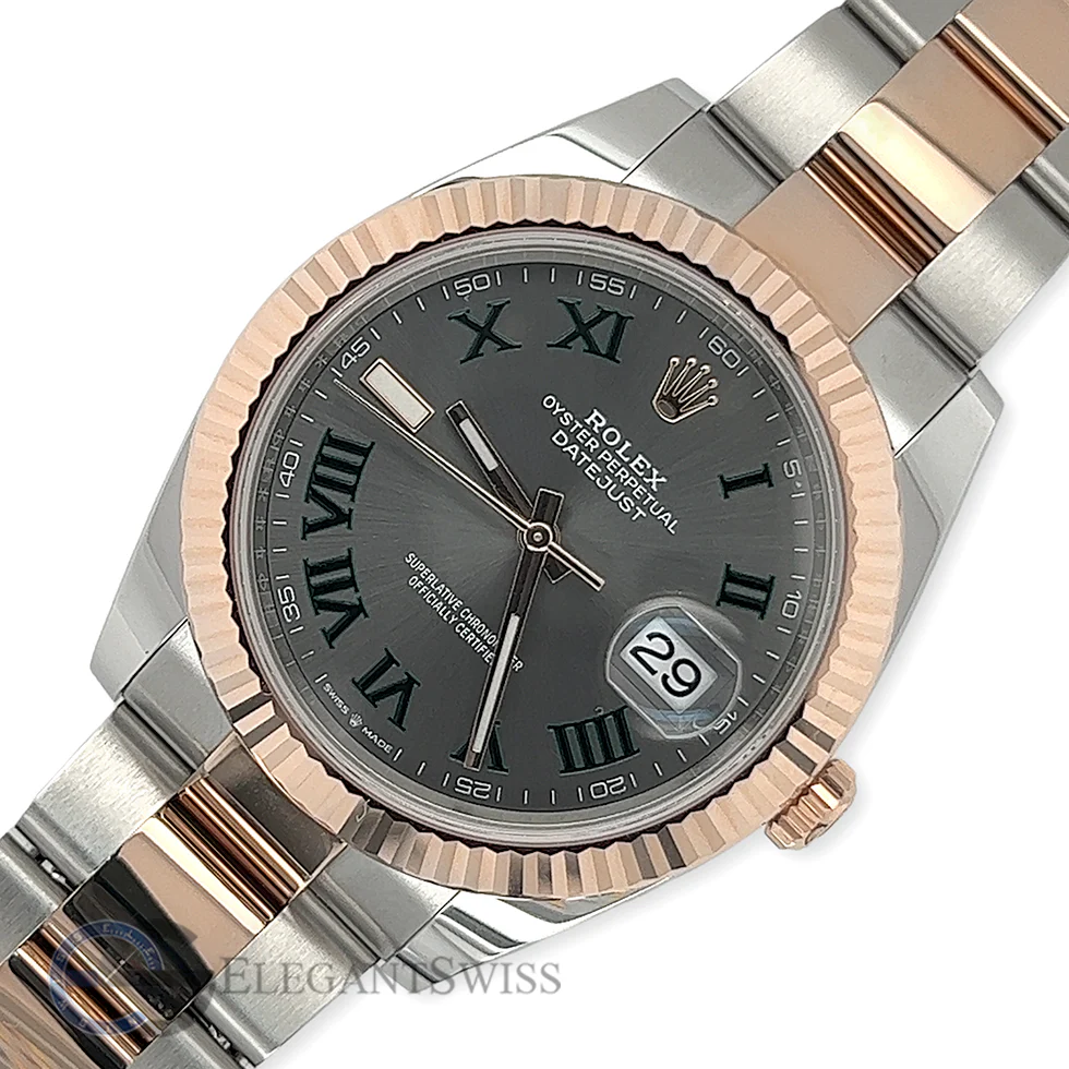 Unworn Rolex Datejust 41 Wimbledon Green Slate Dial Oyster Watch 126331 Box Papers 2022