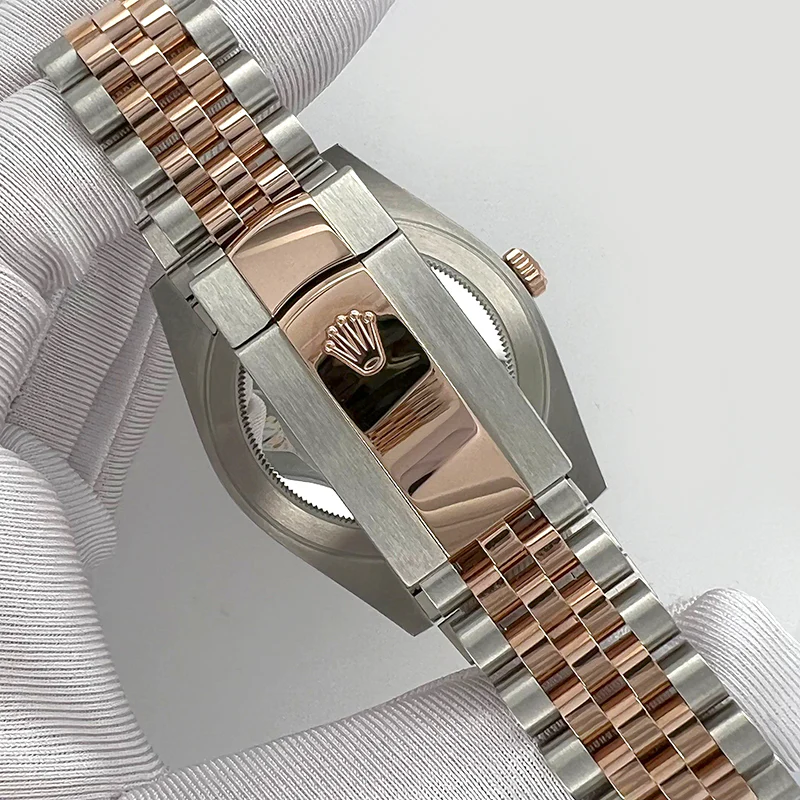 Unworn Rolex Datejust 41 Wimbledon Slate Dial Rose Gold Steel Jubilee Watch 126331 Box Papers - Image 4