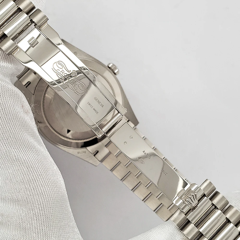 Unworn Rolex Day-Date 40 President 228239 Olive Green Roman Dial White Gold Watch 2023 Box Papers - Image 7