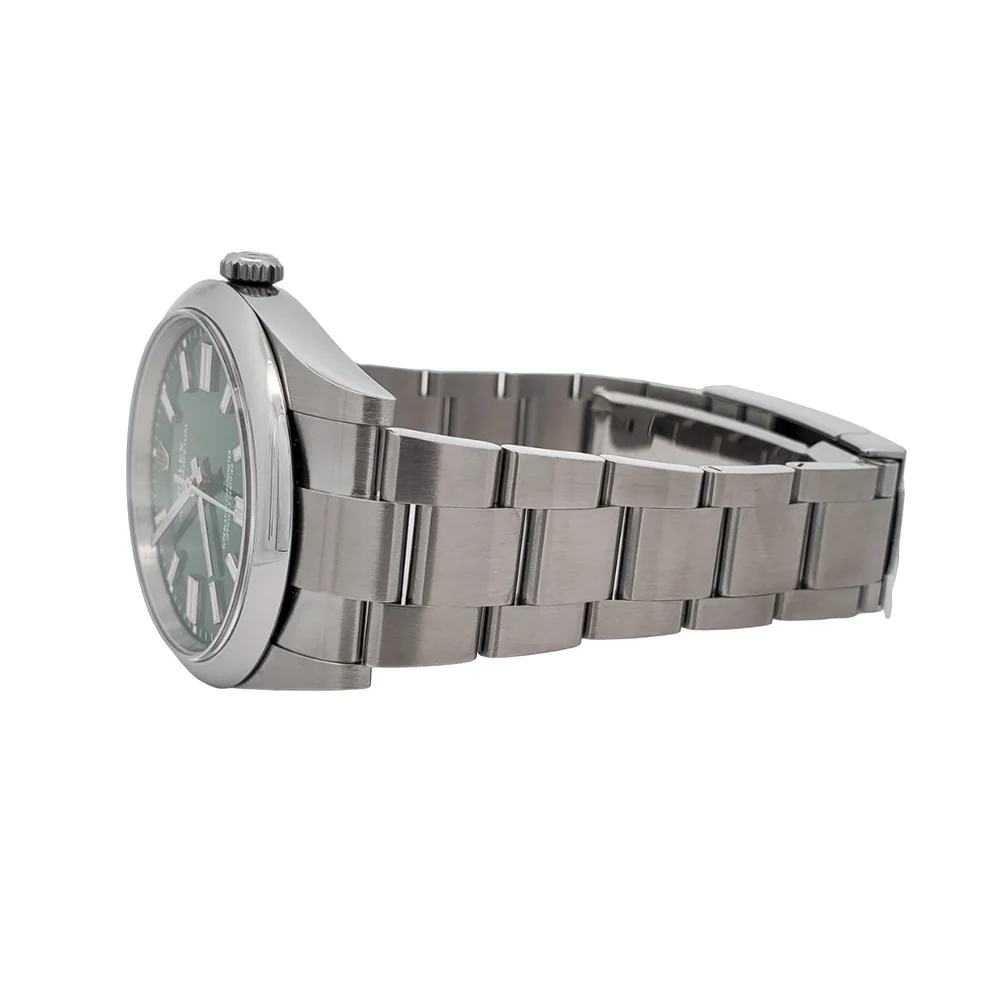 Unworn Rolex Oyster Perpetual 41mm 124300 Green Index Dial Steeel Watch 2023 Box Papers - Image 4