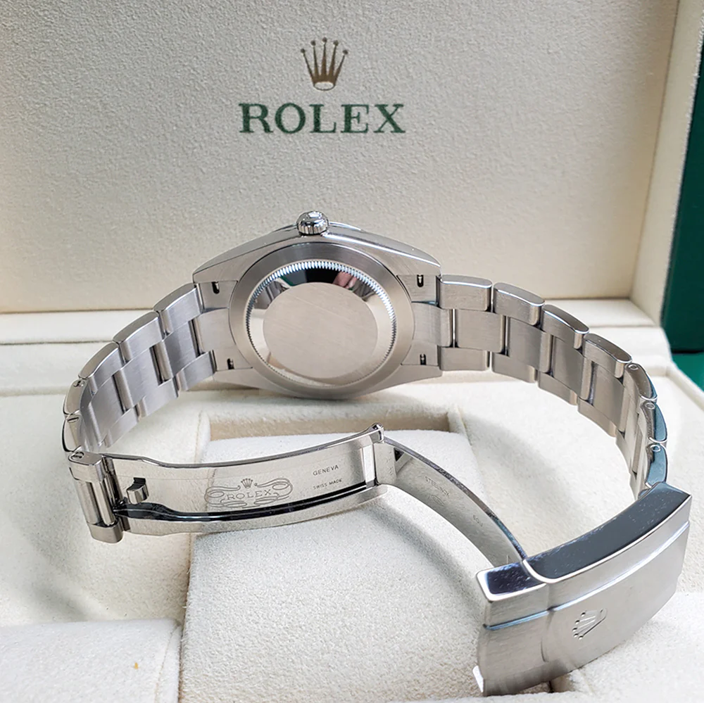 Unworn Rolex Oyster Perpetual 41mm 124300 Green Index Dial Watch 2022 Box Papers - Image 6