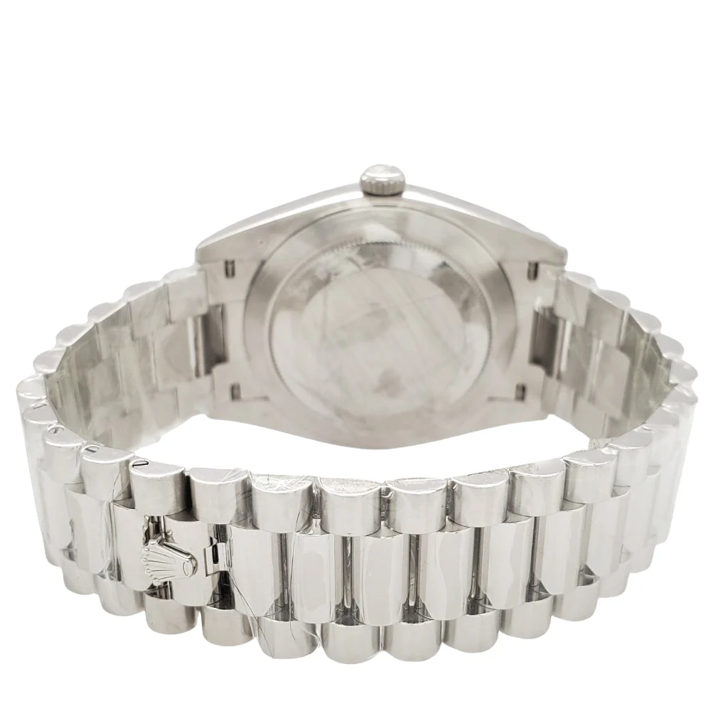 Unworn Rolex President Day-Date 228206 40mm Ice Blue Roman Dial Platinum Watch Box Papers 2021 - Image 4