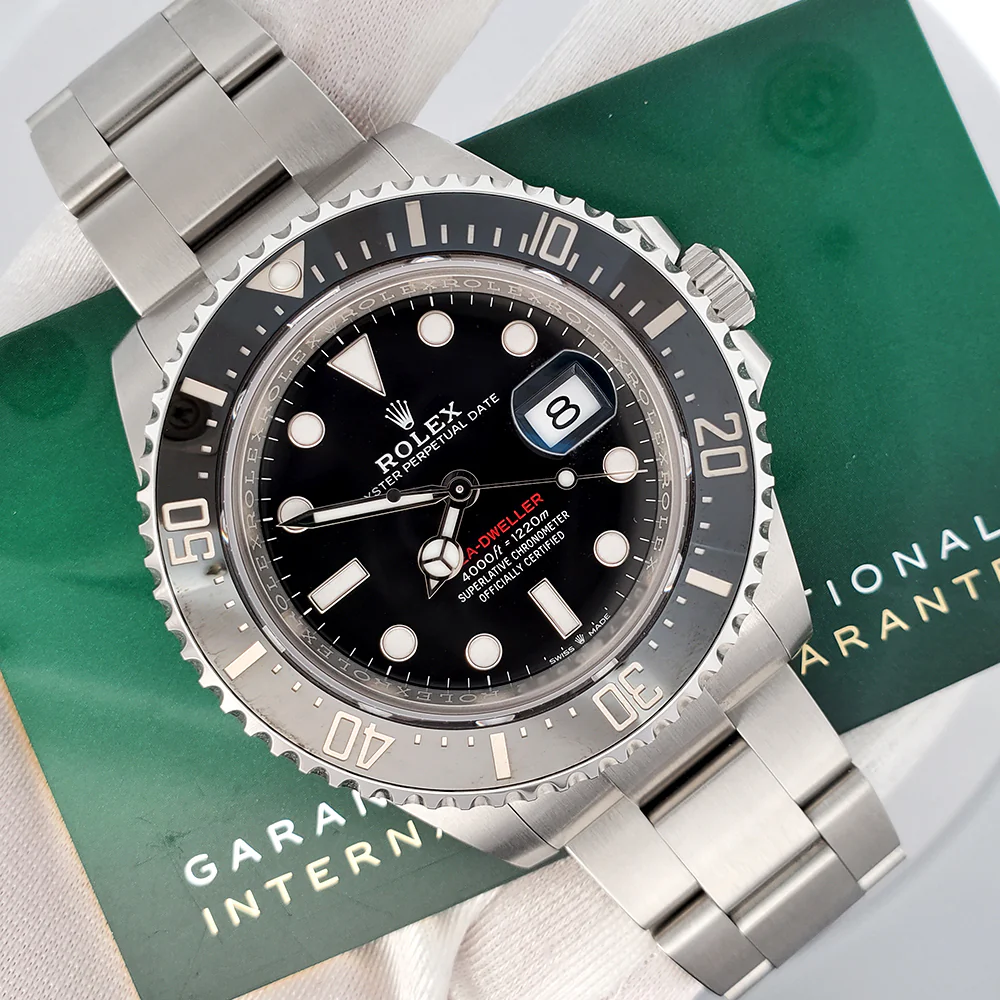 Unworn Rolex Sea-Dweller 43mm 126600 Red Line 50th Anniversary Steel Watch 2023 Box Papers