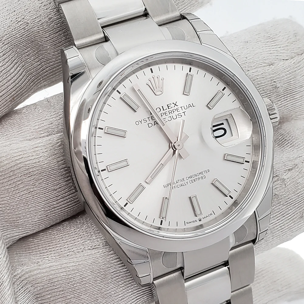 Unworn with Stickers Rolex Datejust 36mm 126200 Silver Dial Stainless Steel Oyster Watch 2022 Box Papers - Image 3