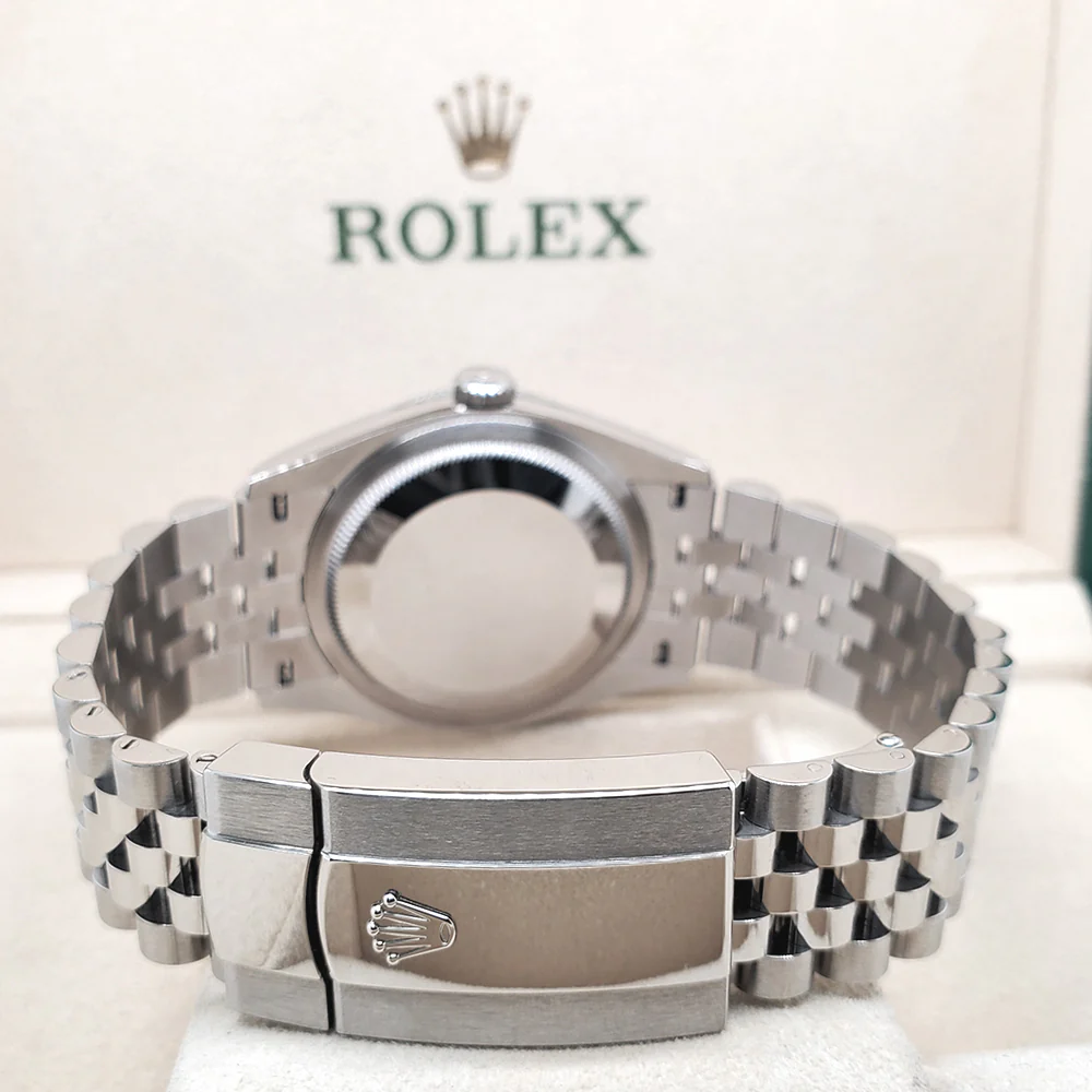 Unworn Rolex Datejust 36mm 126200 Wimbledon Dial Stainless Steel Jubilee Watch 2022 Box Papers - Image 4