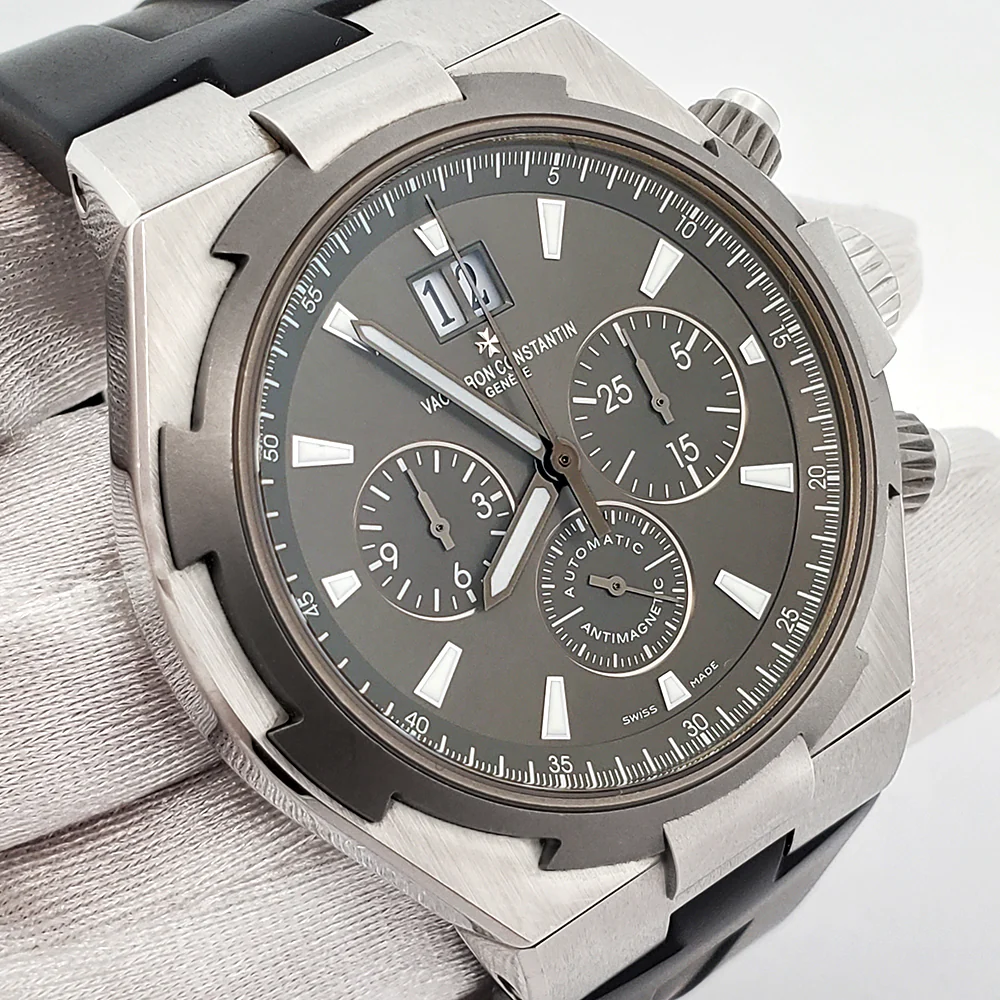 Vacheron Constantin Overseas 42mm Grey Dial Chronograph Steel Watch 49150/000W-9501 - Image 2
