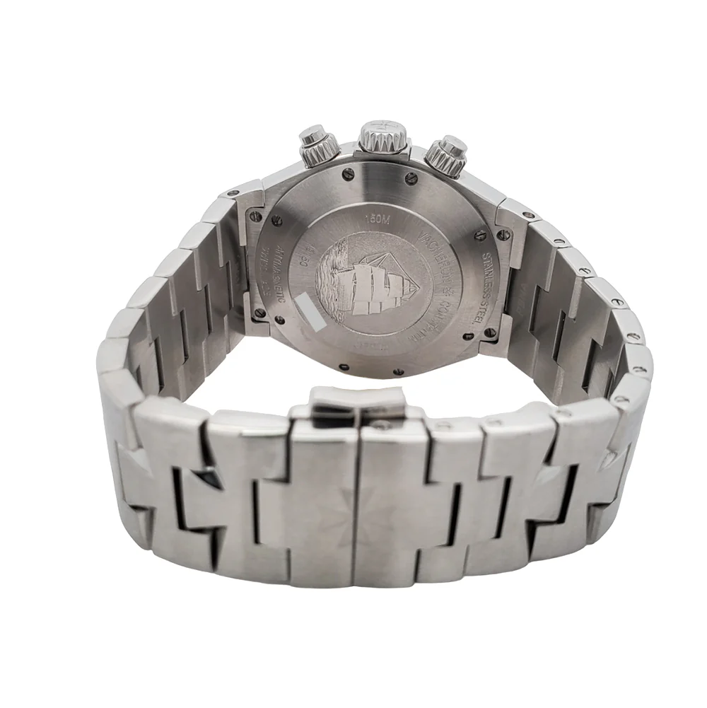Vacheron Constantin Overseas 42mm Silver Dial Chronograph Steel Watch 49150 Box Papers - Image 7