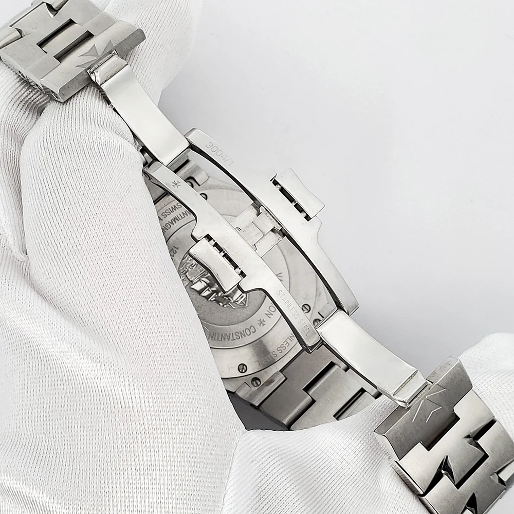 Vacheron Constantin Overseas Dual Time 42mm Chronograph Steel Watch 47450 Box Papers - Image 9
