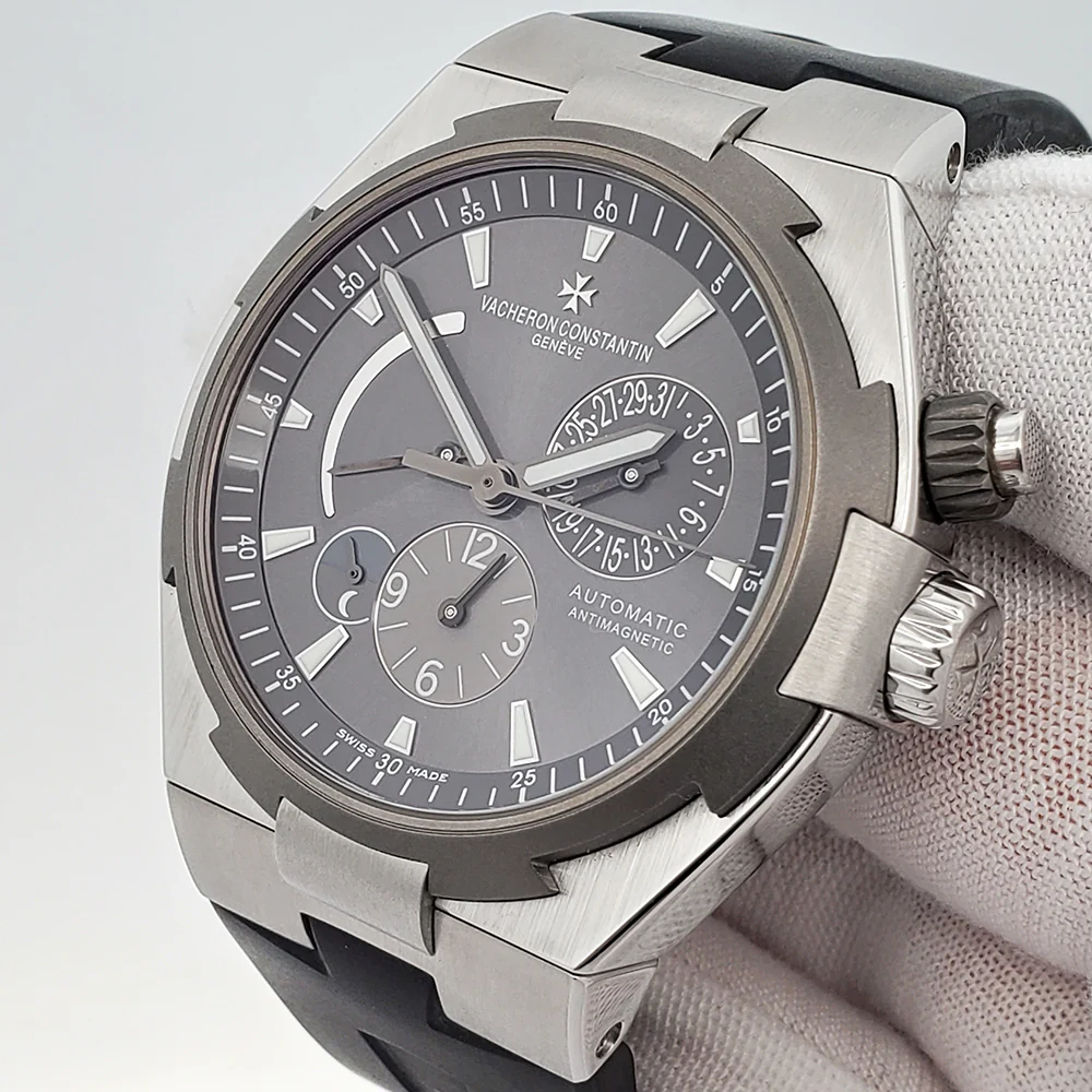 Vacheron Constantin Overseas Dual Time 42mm Slate Grey Dial Titanium Bezel 47450/000W/9511 Watch Full Set