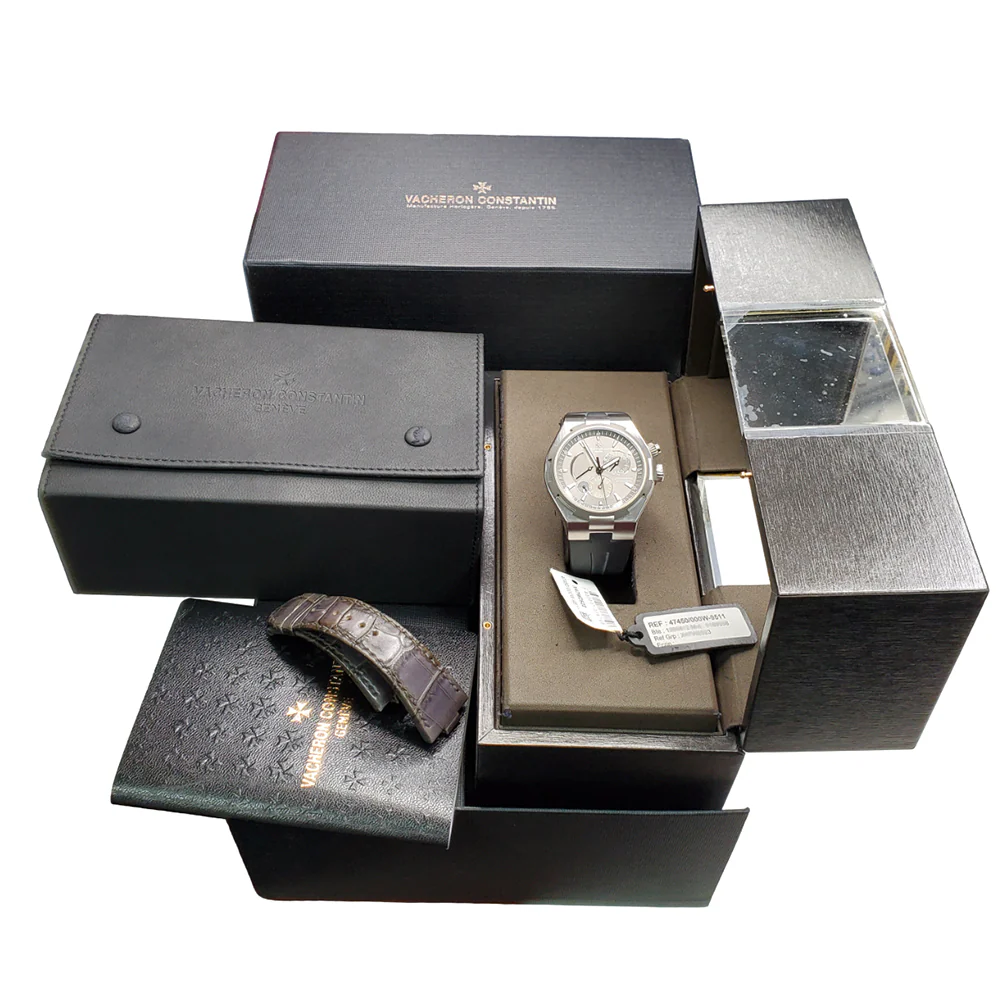 Vacheron Constantin Overseas Dual Time 42mm Slate Grey Dial Titanium Bezel 47450/000W/9511 Watch Full Set - Image 2