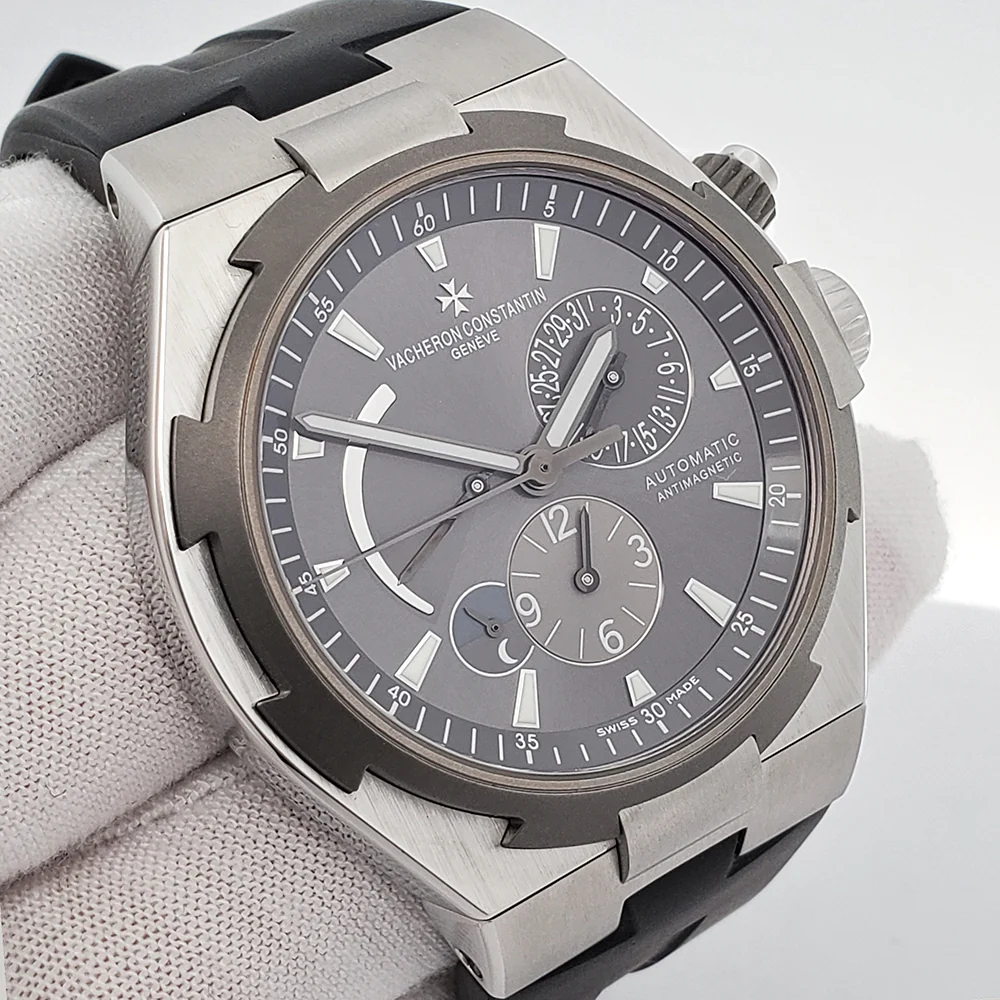 Vacheron Constantin Overseas Dual Time 42mm Slate Grey Dial Titanium Bezel 47450/000W/9511 Watch Full Set - Image 4