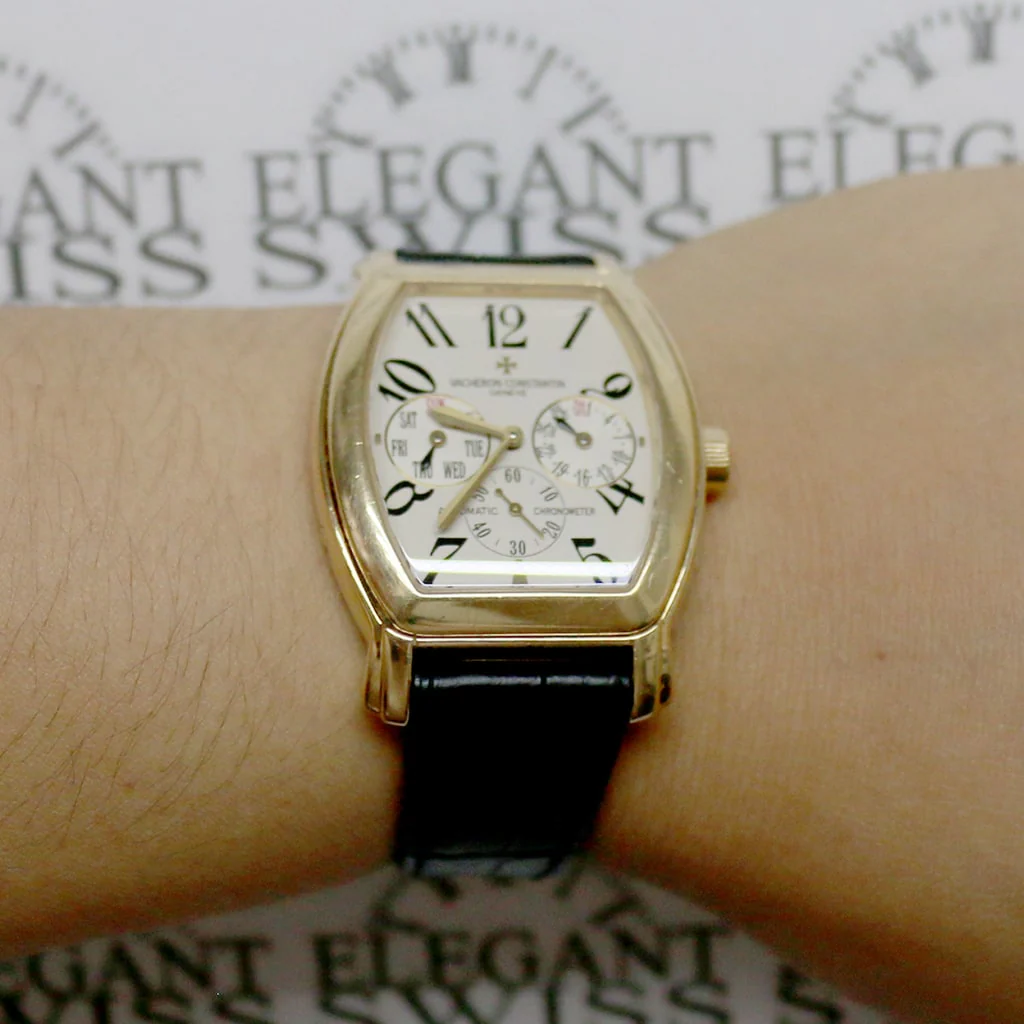Vacheron Constantin Royal Eagle 18K Yellow Gold Day-Date Original Roman Dial Chronograph 35MM Automatic Mens Watch 11690 - Image 4