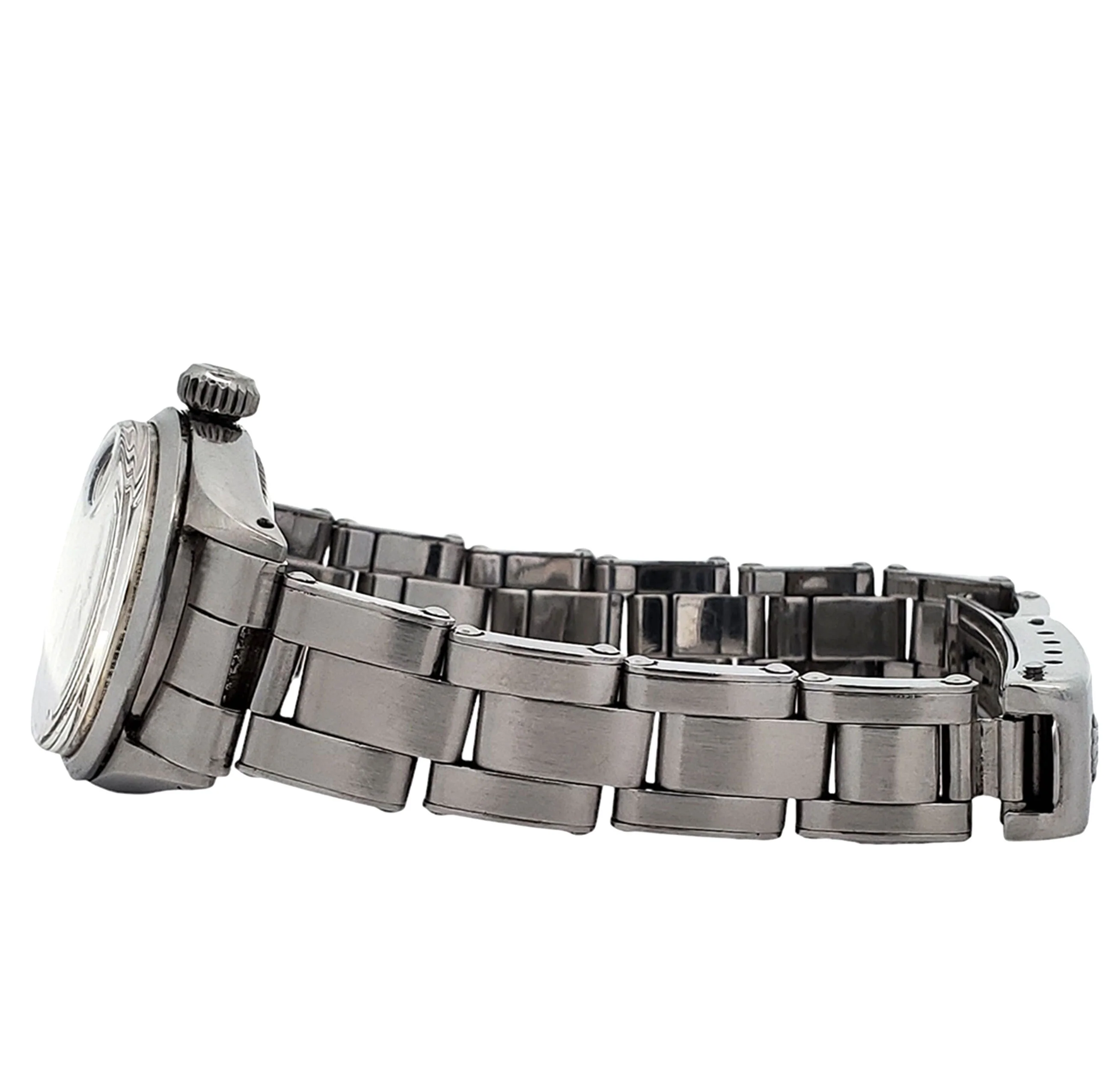 Vintage Rolex Oyster Perpetual Lady 26mm Silver Dial Steel Jubilee Watch 6516 - Image 3
