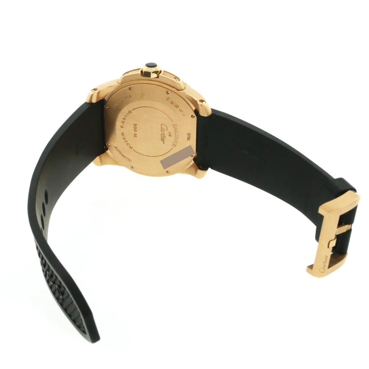 Calibre de Cartier Black/Rose Gold Divers Roman Dial 42mm Watch - Image 6